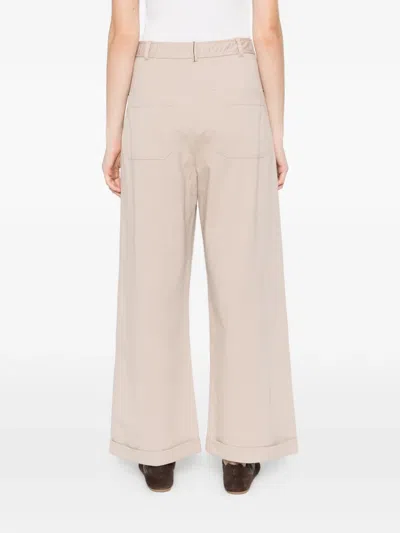 Brunello Cucinelli Cuffed-hem Trousers In Neutral
