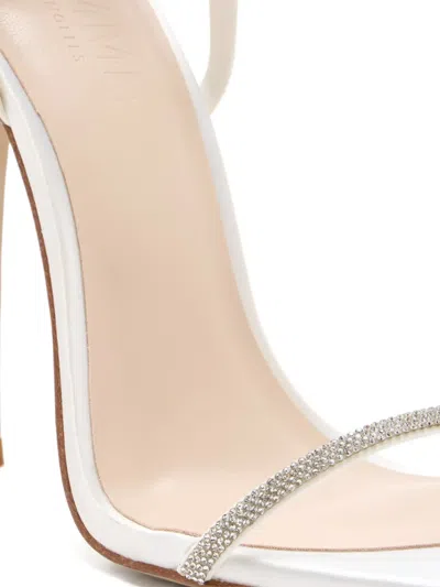 Femme La Niche Diamonds Embellished Sandals In White