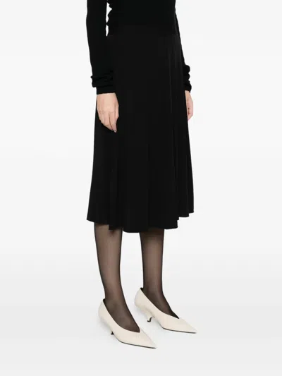 Totême Toteme Fluid Midi Skirt In Black