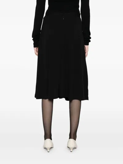 Totême Toteme Fluid Midi Skirt In Black