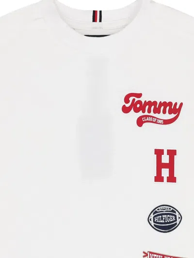 Tommy Hilfiger Junior Logo Cotton T-shirt In White