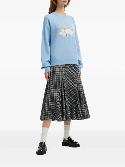 B+ab Appliqué Crew-neck Sweater In Blue