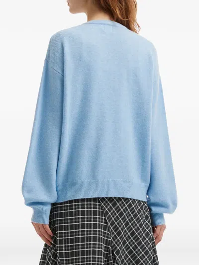 B+ab Appliqué Crew-neck Sweater In Blue