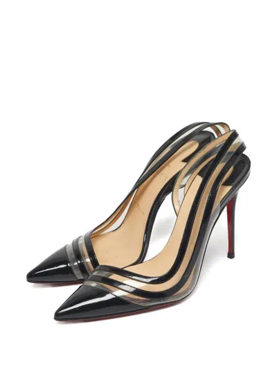 Pre-owned Christian Louboutin Paralili Patent Leather Court Shoes In Black