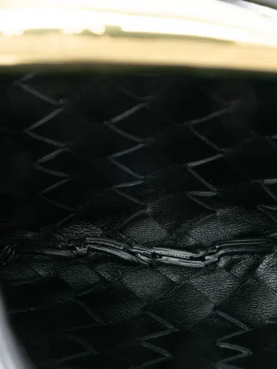 Pre-owned Bottega Veneta 2012-2025 Baby Lambskin Intrecciato Sardine Satchel In Black