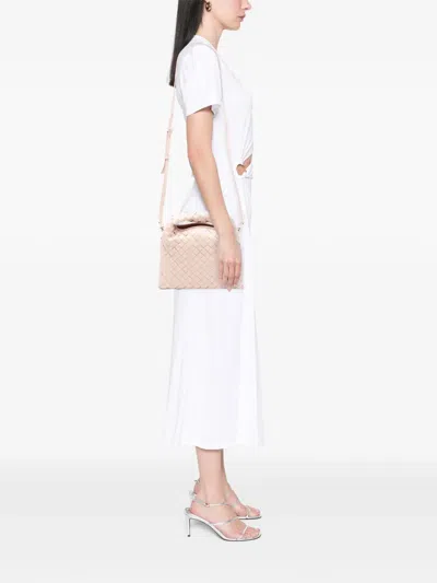 Pre-owned Bottega Veneta 2012-2025 Mini Calfskin Intrecciato Hop Satchel In Pink
