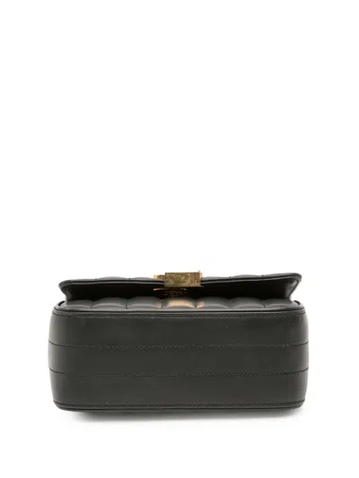 Pre-owned Saint Laurent 2018 Small Lambskin Monogram Vicky Chain Bag Crossbody Bag In Black