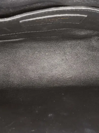 Pre-owned Saint Laurent 2018 Small Lambskin Monogram Vicky Chain Bag Crossbody Bag In Black