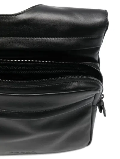Prada Leather Shoulder Bag In Black