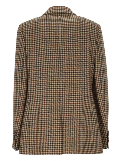 Lorena Antoniazzi Houndstooth Double-breasted Jacket In Neutral