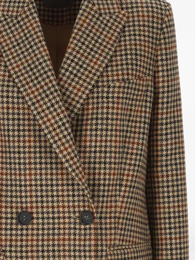 Lorena Antoniazzi Houndstooth Double-breasted Jacket In Neutral