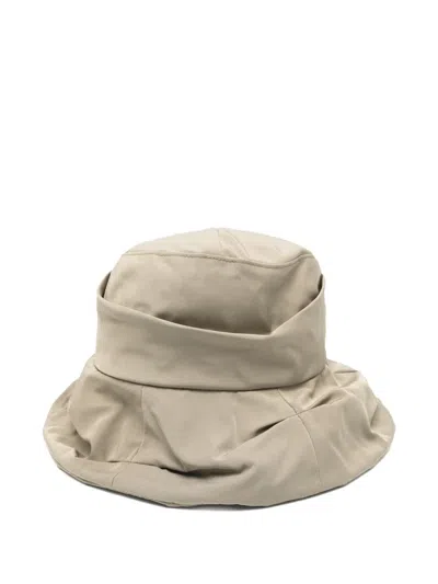 Y's Gathered Hat In Neutral