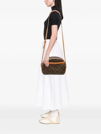 Pre-owned Louis Vuitton 2002 Monogram Blois Crossbody Bag In Brown