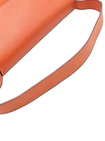 Pre-owned Hermes 2005 Vache Liege And Toile Sac Colorado Mm Crossbody Bag In Orange
