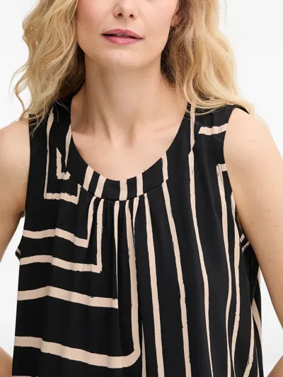 Joseph Ribkoff Geometric-pattern Sleeveless Top In Black