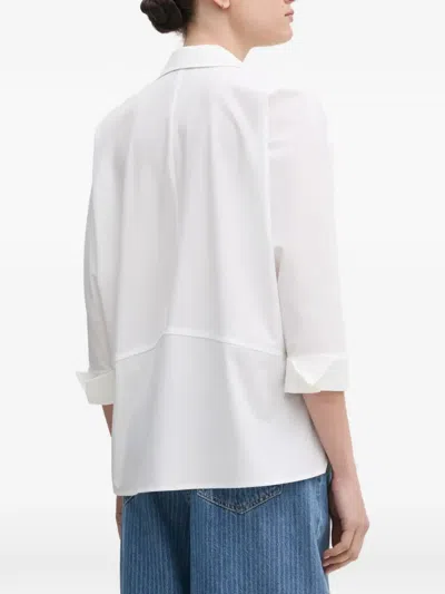 Joseph Ribkoff V-neck Blouse In White