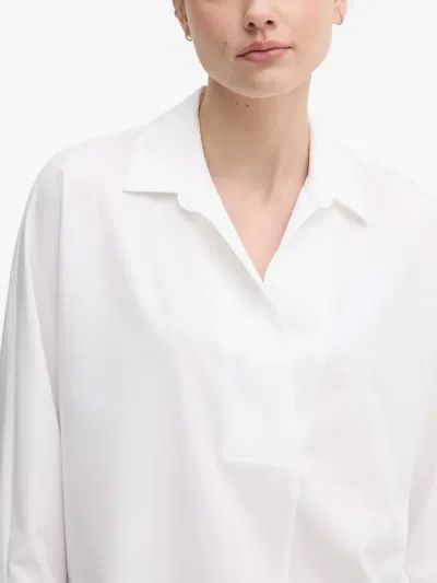 Joseph Ribkoff V-neck Blouse In White