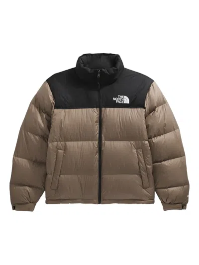 The North Face 1996 Retro Nuptse Puffer Jacket In Brown And Black In Multi