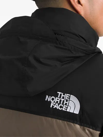 The North Face 1996 Retro Nuptse Puffer Jacket In Brown And Black In Multi