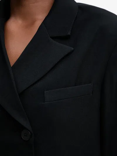 Fracomina Button Cropped Blazer In Black