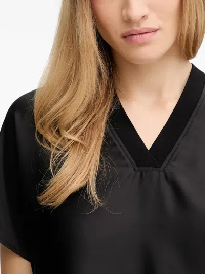 Joseph Ribkoff V-neck Blouse In Black