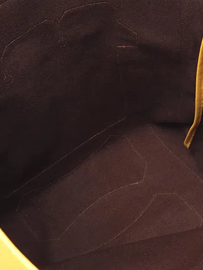 Pre-owned Hermes 2000-2025 Toile And Clemence Monsieur B Gm Tote Bag In Brown