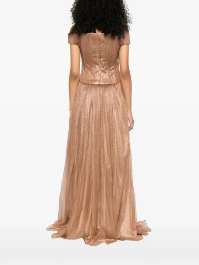 M.marquise Miriam Pleated Top In Animal Print