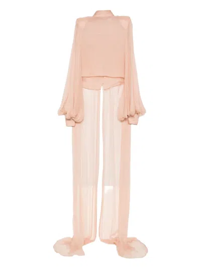 M.marquise Sonja Balloon-sleeve Blouse In Pink