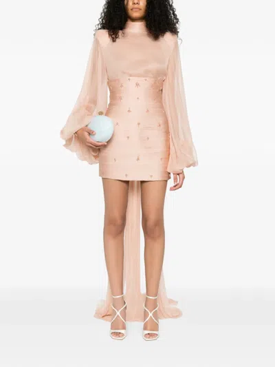 M.marquise Sonja Balloon-sleeve Blouse In Pink