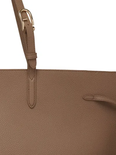 Furla Giove Leather Tote Bag In Brown