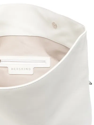 Herskind Foldover Leather Shoulder Bag In White