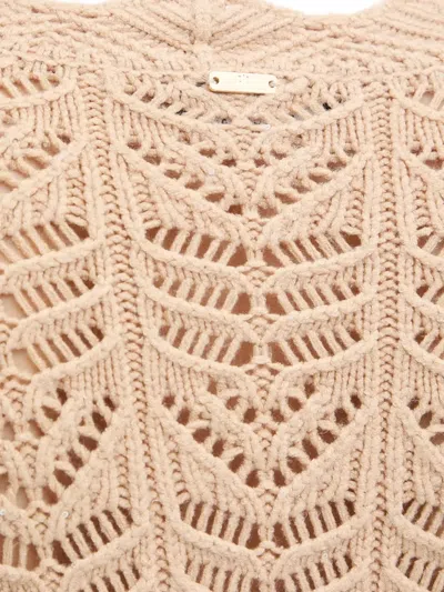 Fracomina Scallop-trim Buttoned Cardigan In Neutral