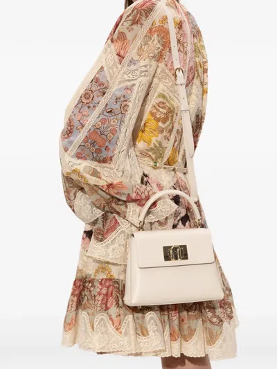 Furla 1927 Logo-plaque Tote Bag In Neutral