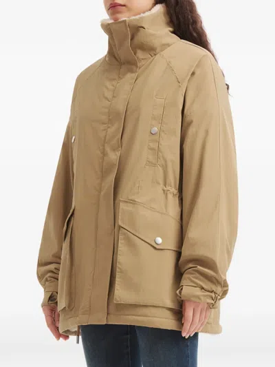 B+ab Faux-fur Trim Jacket In Brown