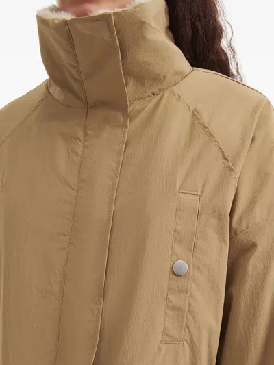 B+ab Faux-fur Trim Jacket In Brown