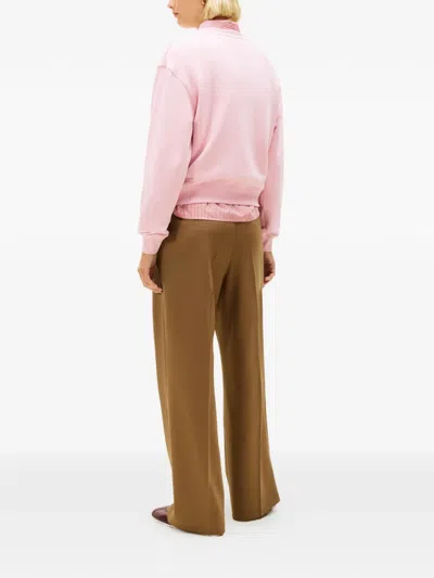 Tommy Hilfiger Logo-embroidered Sweatshirt In Pink