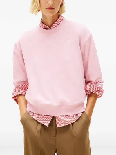 Tommy Hilfiger Logo-embroidered Sweatshirt In Pink