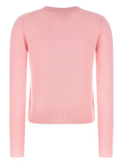 Guest In Residence Shrunken Crew-neck Sweater In Pink