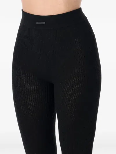 Essentials Waffle Leggings In Black
