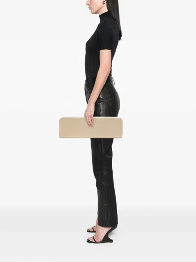 Pre-owned Maison Margiela 2005-2024 Xl Leather Long Slim Clutch Bag In Brown