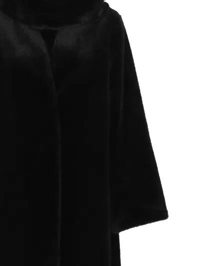 Bb Couture Funnel-neck Coat In Black