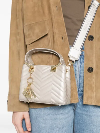 Marc Ellis Small Flat Krissy Quilted Tote Bag In Neutral