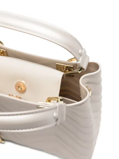 Marc Ellis Small Flat Krissy Quilted Tote Bag In Neutral