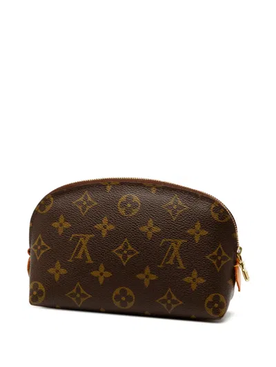 Pre-owned Louis Vuitton 2004 Monogram Cosmetic Pm Pouch In Brown