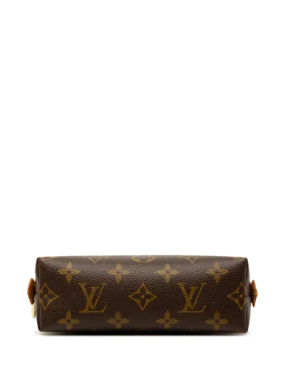 Pre-owned Louis Vuitton 2004 Monogram Cosmetic Pm Pouch In Brown
