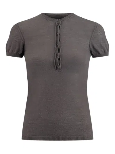 Paloma Wool Don Buttoned T-shirt In Gray