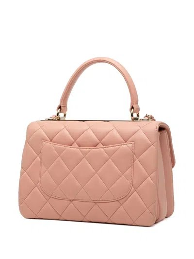Pre-owned Chanel 2019 Small Quilted Lambskin Trendy Cc Flap Satchel In Pink