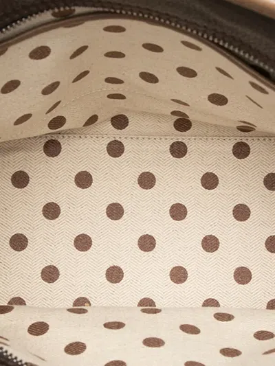 Pre-owned Loewe 2013-2025 Bicolor Grained Calfskin Cruz Satchel In Brown