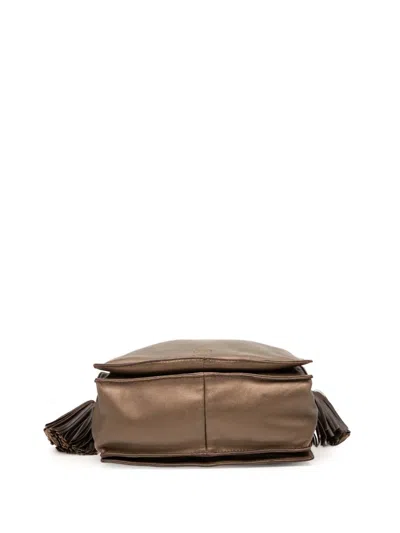 Pre-owned Loewe 2010-2025 Nappa Flamenco Tassel 22 Crossbody Bag In Brown