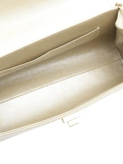 Pre-owned Chanel 2002-2003 Reissue 2.55 Chocolate Bar Lambskin Flap Shoulder Bag In Gold